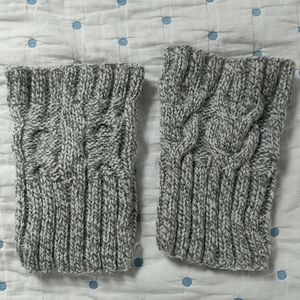 Hand knit boot cuffs